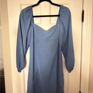 Abercrombie & Fitch Light Blue Long Sleeve Dress